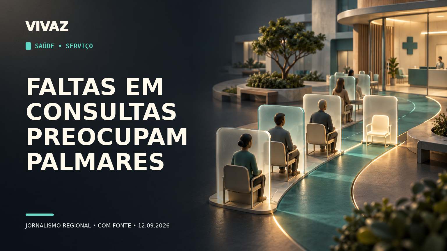 Capa editorial 3D da Vivaz sobre: Secretaria de Saúde de Palmares Paulista alerta para índice de faltas em consultas